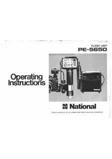 National PE 5650 manual. Camera Instructions.